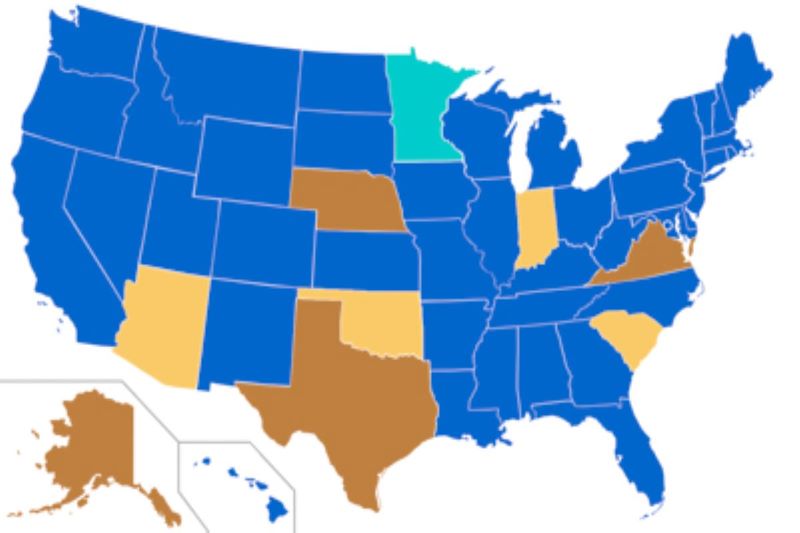 Los Estándares Estatales Básicos Comunes están actualmente completamente adoptados en 42 estados y en el Distrito de Columbia.